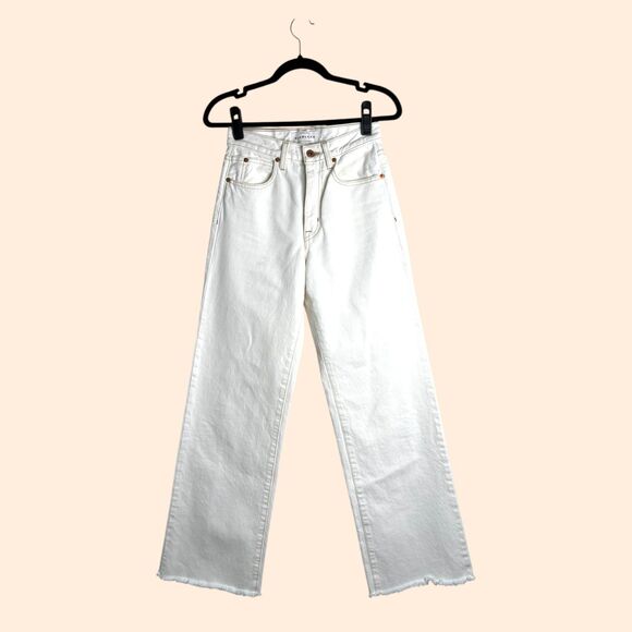 SLVRLAKE Grace Wide Jeans Natural White - Picture 1 of 6